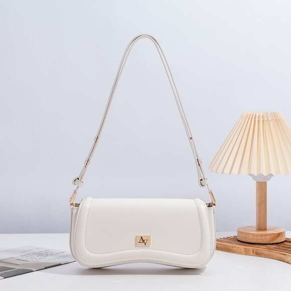 Women's White Joy Shoulder Bag  Ladies Fashion Handbag for Daily & Travel Use - Picture 7 of 7